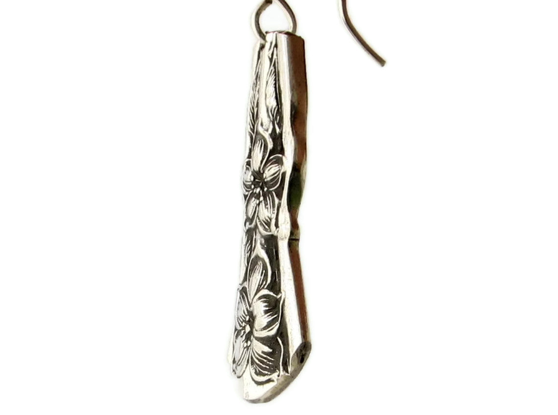 Orange Blossom Spoon Earrings Sterling Silver Earwires