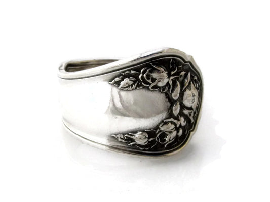 Bridal Rose Spoon Ring