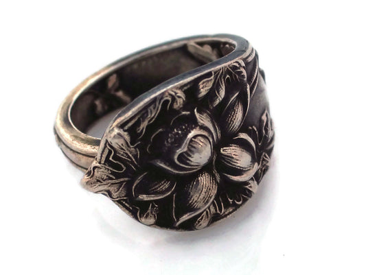 Daffodil Ring Sterling Silver Authentic Spoon Ring Floral Ring