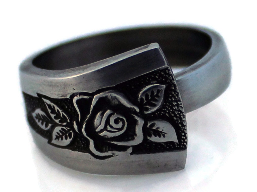 Pasedena Rose Spoon Ring Stainless Steel