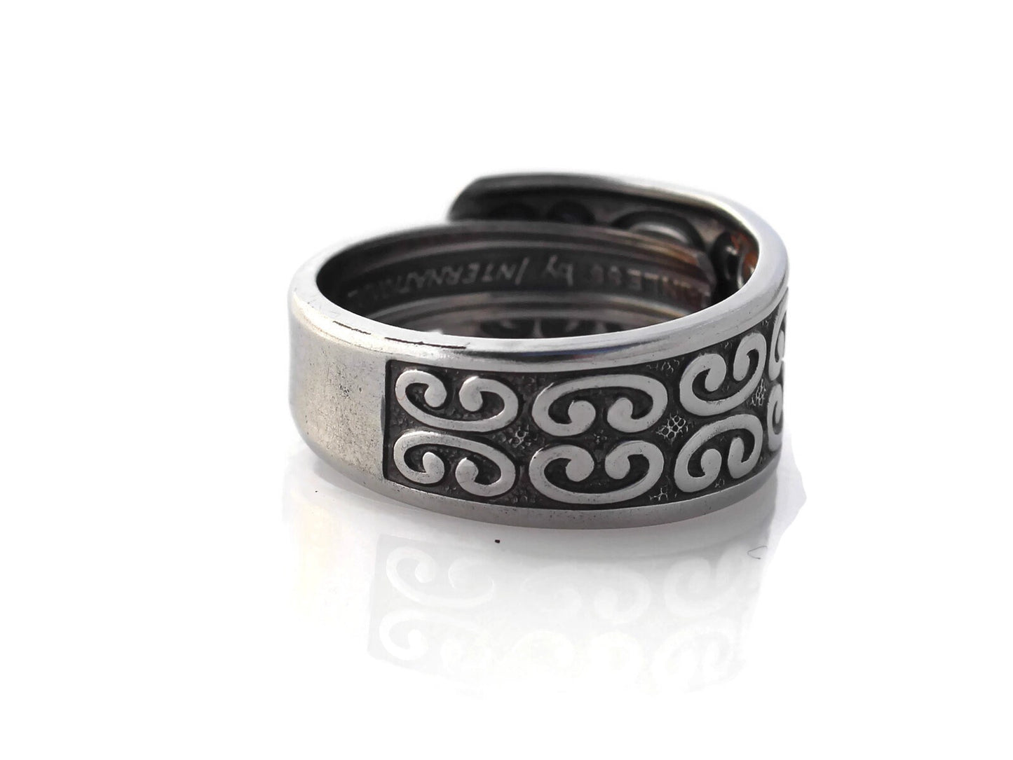 Stainless Steel Mens Spoon Ring Serenata No Tarnish Large Ring Big Ring Classic Ring