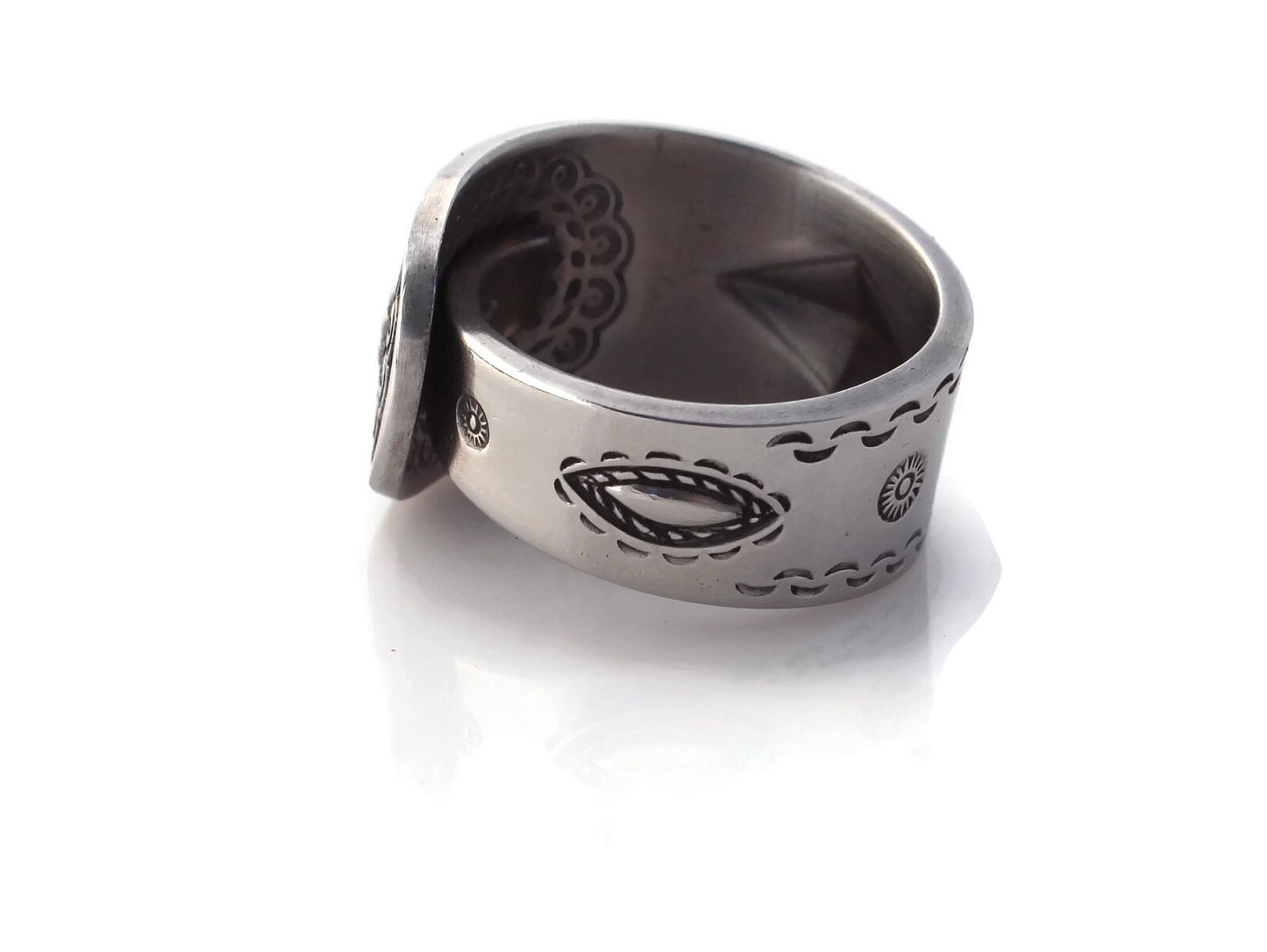 Stainless Steel Spoon Ring Taos Pattern