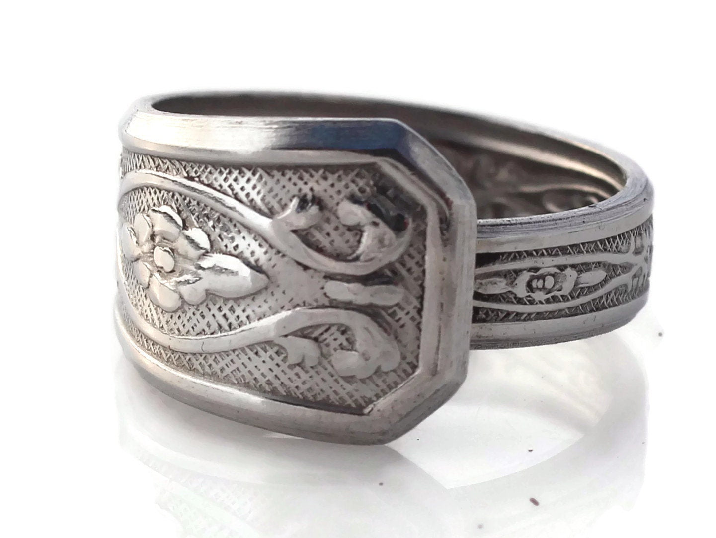 Stainless Steel Ring Mens Ring Spoon Ring Blah Ring Boring Ring Buy This Blah Ring...not to be confused with Bling Ring Buy It!