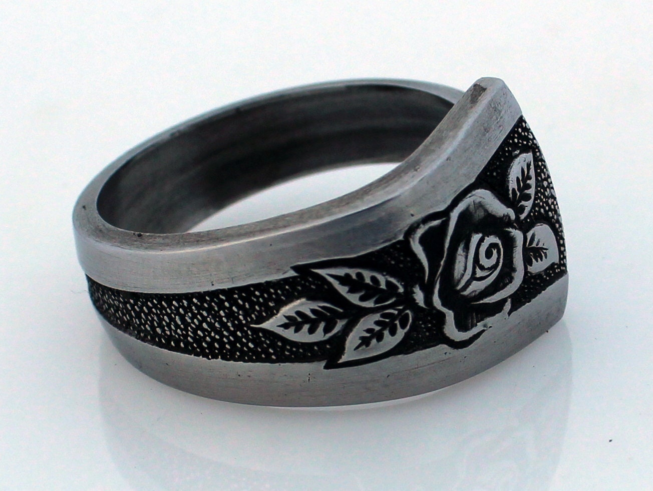 Pasedena Rose Spoon Ring Stainless Steel