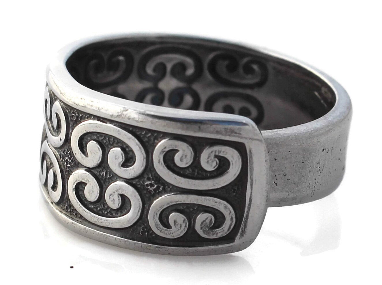 Stainless Steel Mens Spoon Ring Serenata No Tarnish Large Ring Big Ring Classic Ring