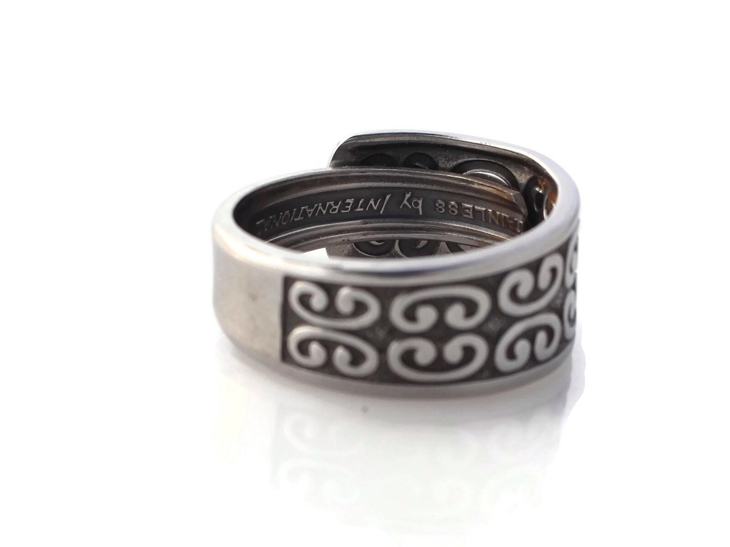 Stainless Steel Mens Spoon Ring Serenata No Tarnish Large Ring Big Ring Classic Ring