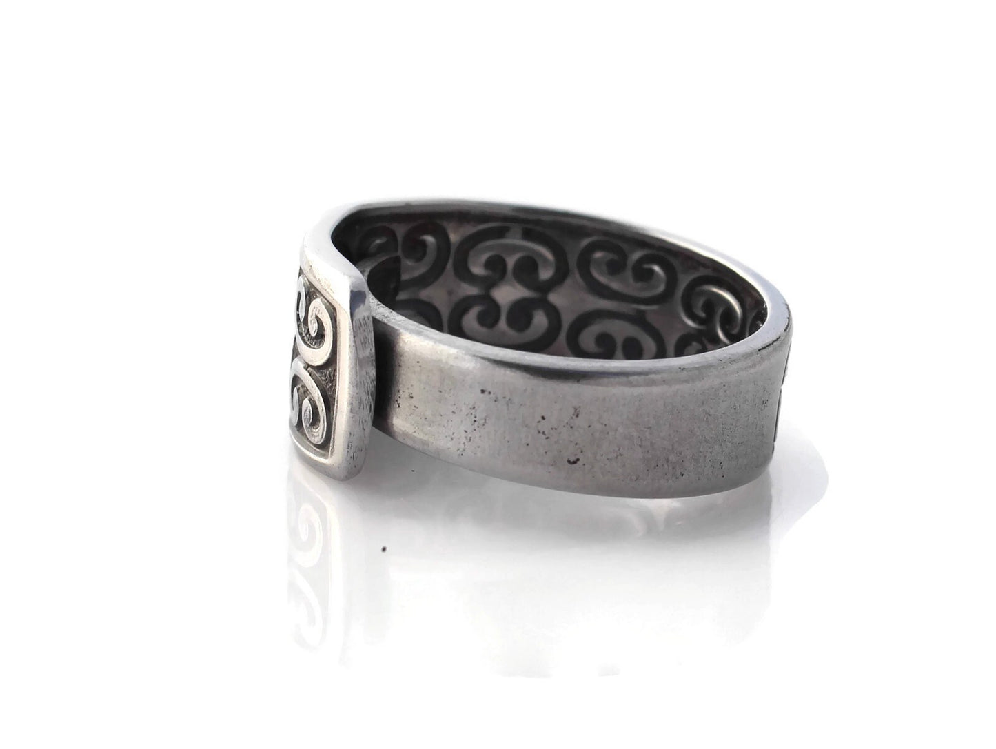 Stainless Steel Mens Spoon Ring Serenata No Tarnish Large Ring Big Ring Classic Ring