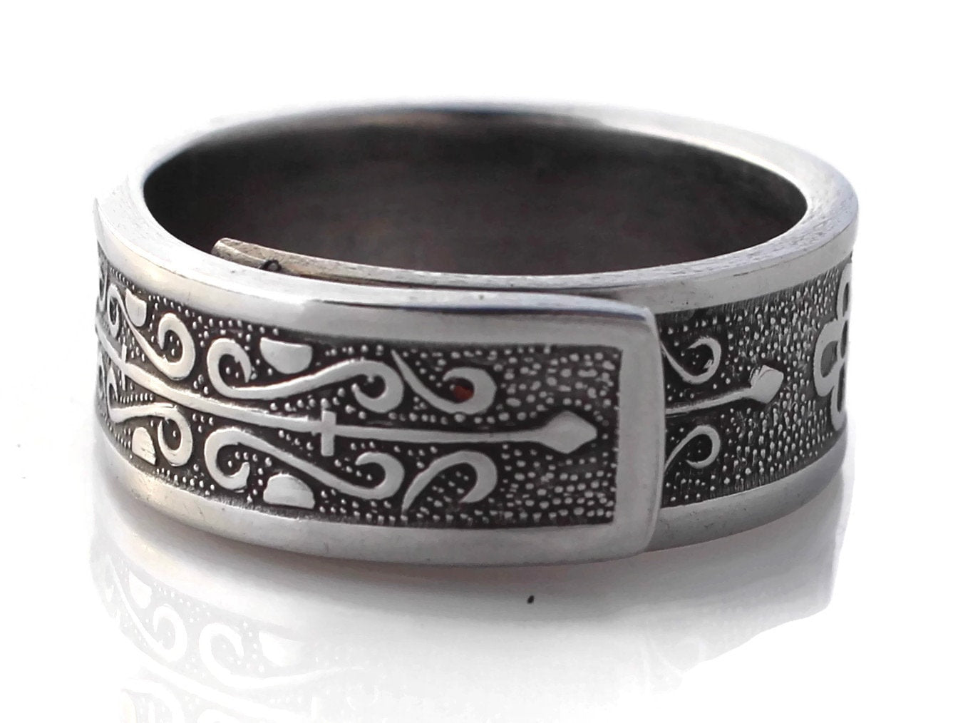 Stainless Steel Men's Spoon Ring, Kashmir Classic Style