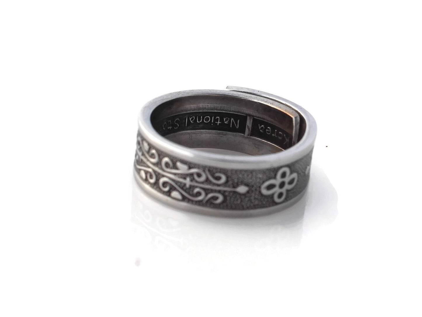 Stainless Steel Men's Spoon Ring, Kashmir Classic Style
