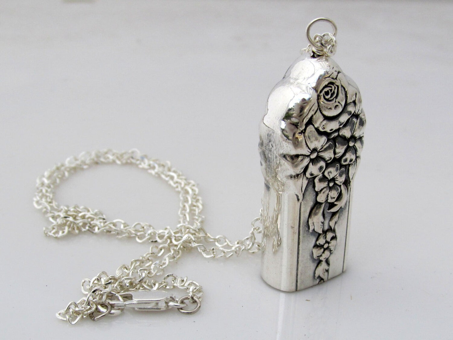 Faerie Bell Fairy Bell Moss Rose Necklace Silverware Jewelry