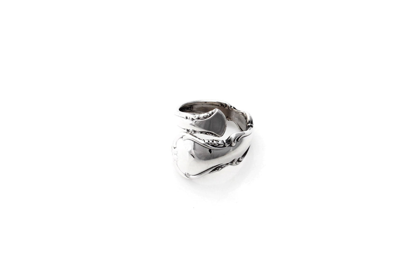Tiny Midi Sterling Spoon Ring Angelique Pattern