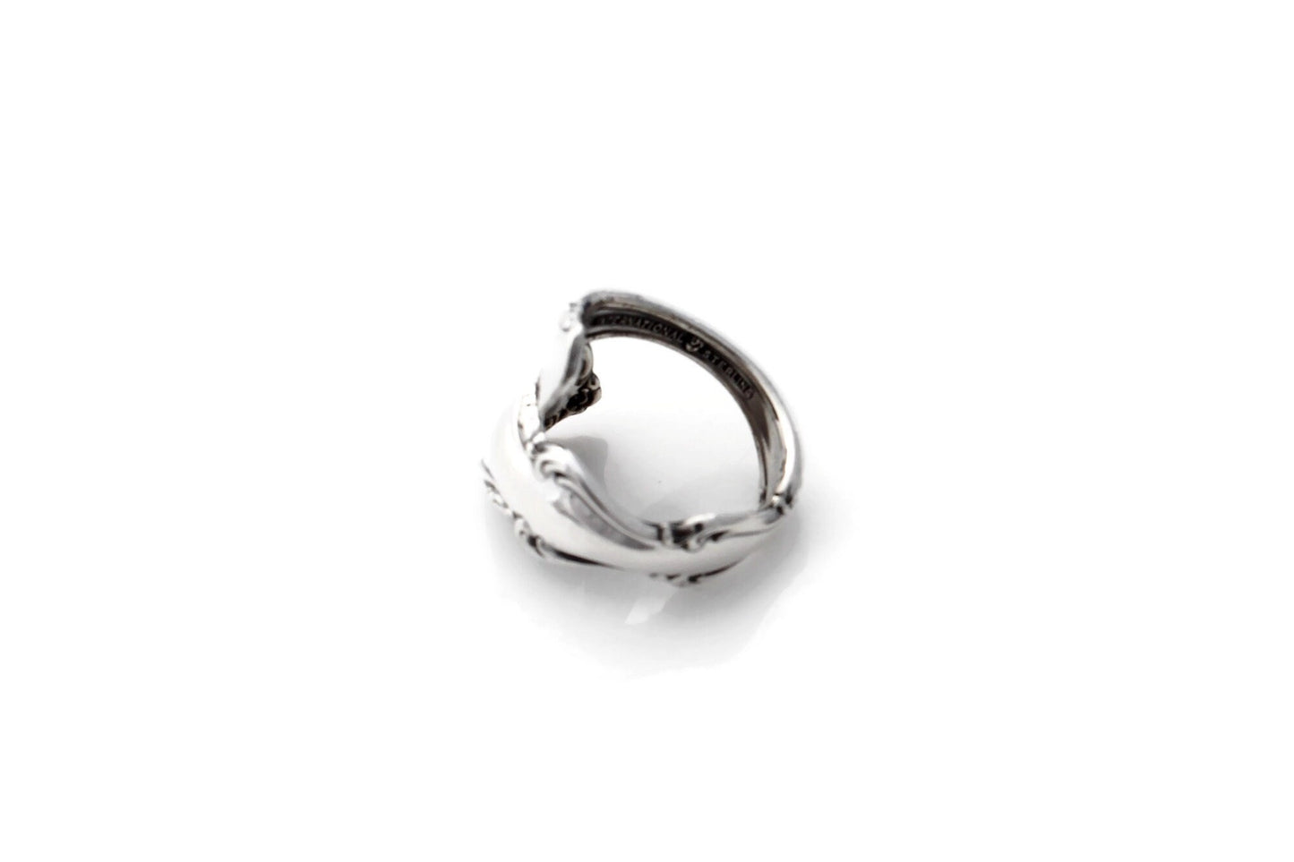 Tiny Midi Sterling Spoon Ring Angelique Pattern