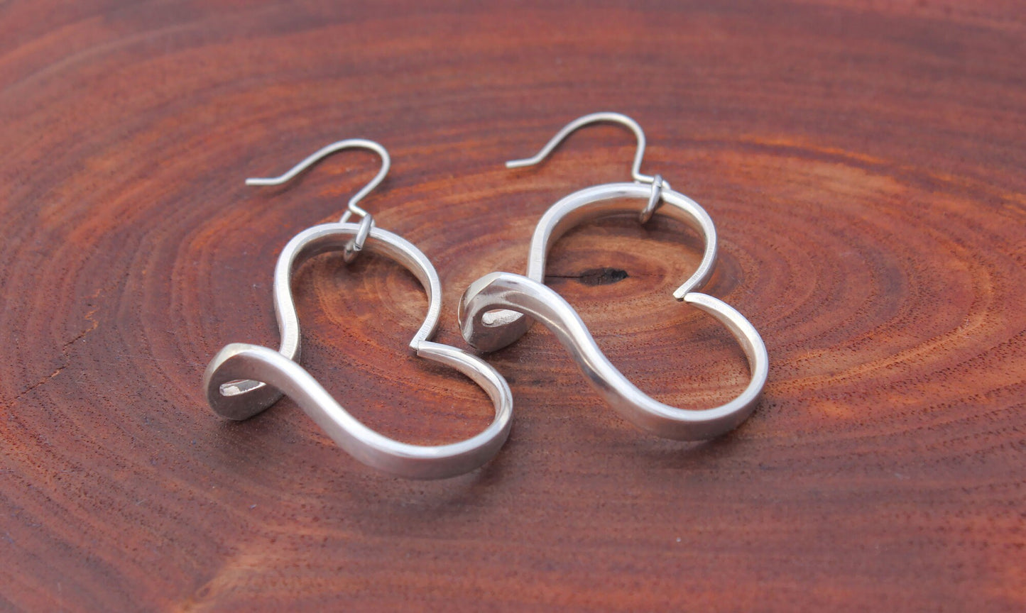 Heart Earrings Hoop Earrings Choose Your Size Earrings for your Quarantine