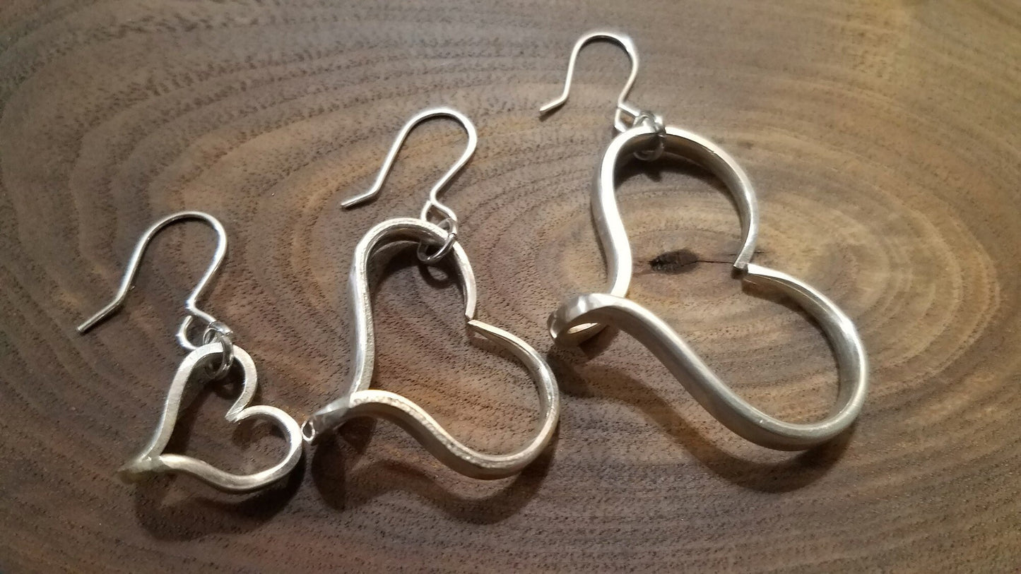 Heart Earrings Hoop Earrings Choose Your Size Earrings for your Quarantine