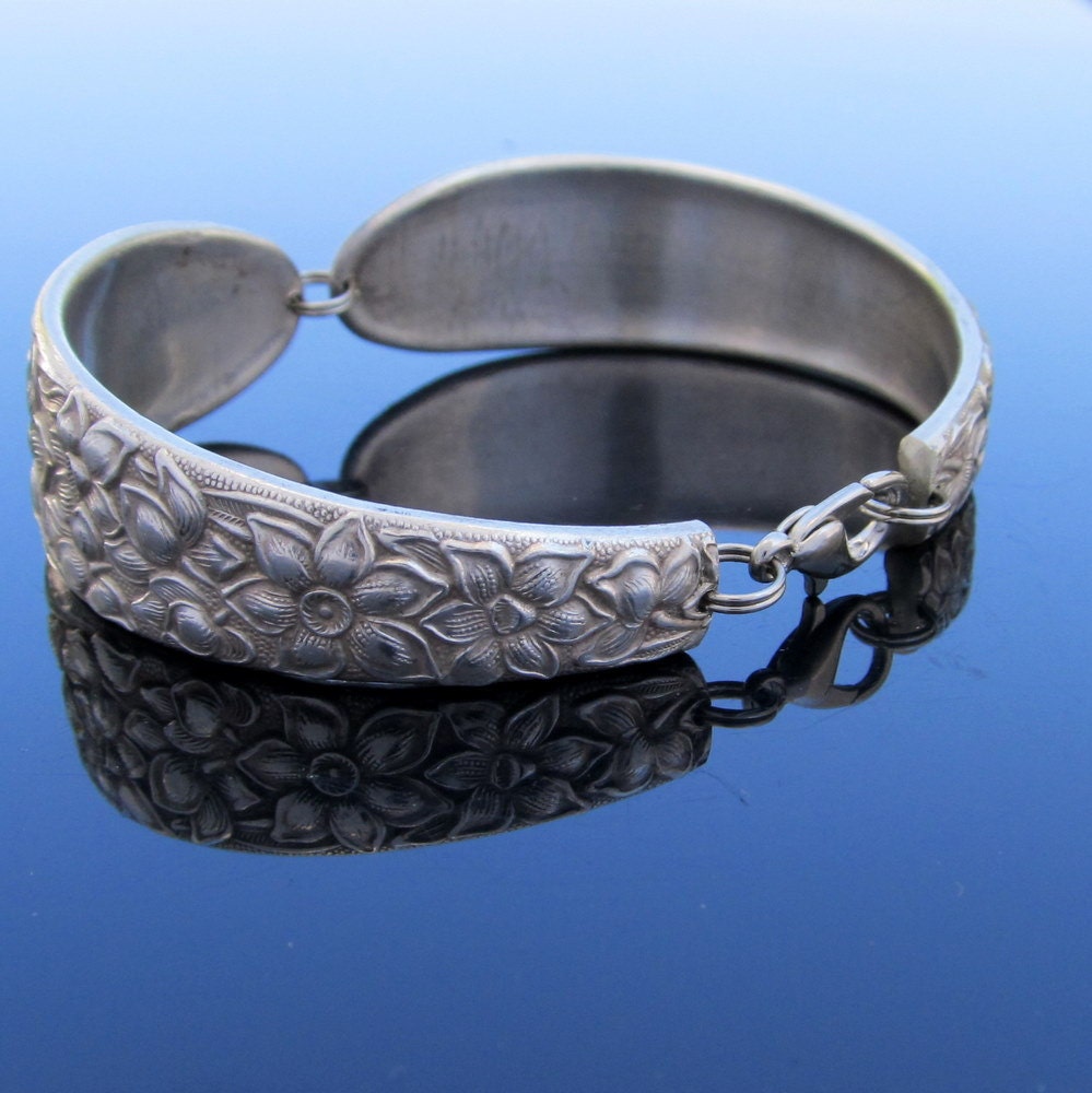 Spoon Bracelet Narcissus Pattern Floral Jewelry Daffodils