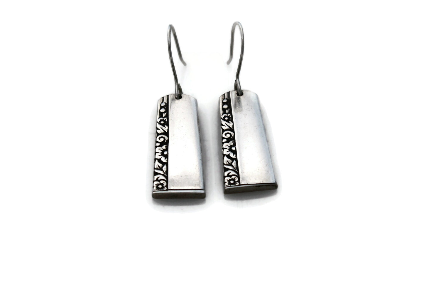 Caprice 1937 Art Deco Spoon Earrings Silverware Earrings