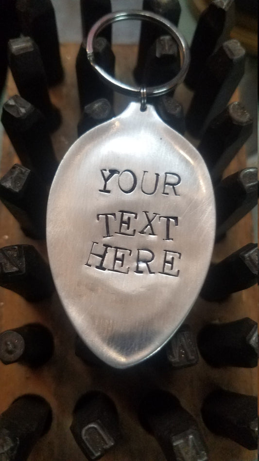 Custom Spoon Personalized Spoon Personalized Gift Mens Gift Stocking Stuffer Hand Stamped Custom Keychain Personalized Gift Dad Gift