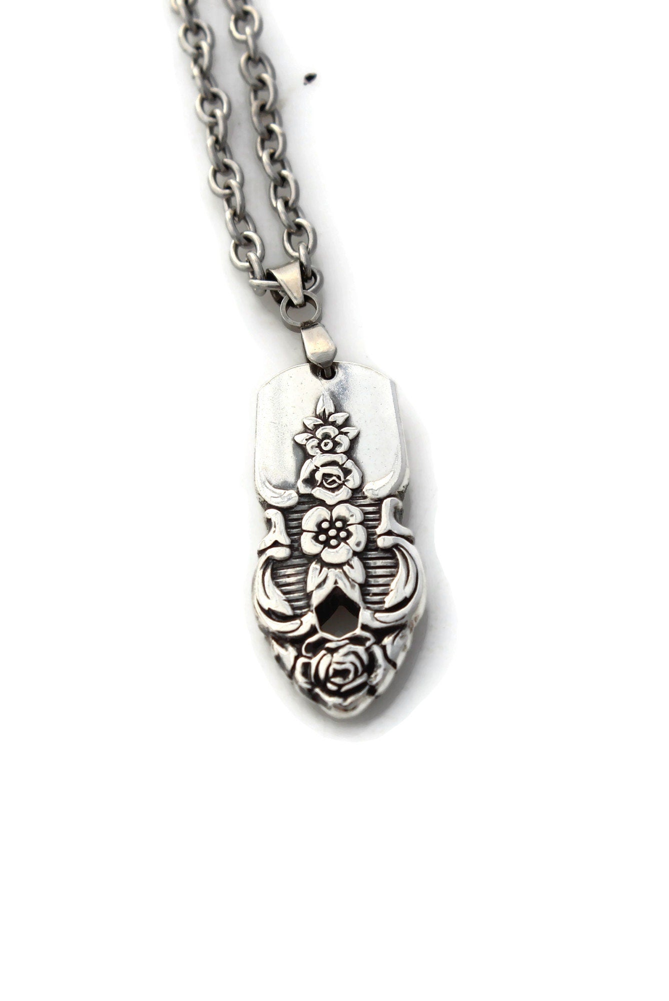 Unique Pendant Silverware Jewelry Art Deco Pendant Necklace Distinction 1951 Gift For Her