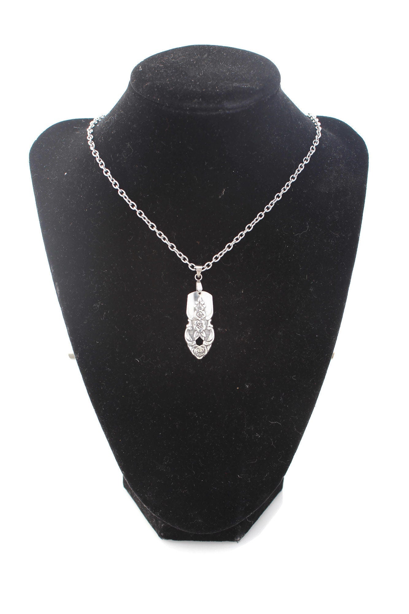 Unique Pendant Silverware Jewelry Art Deco Pendant Necklace Distinction 1951 Gift For Her