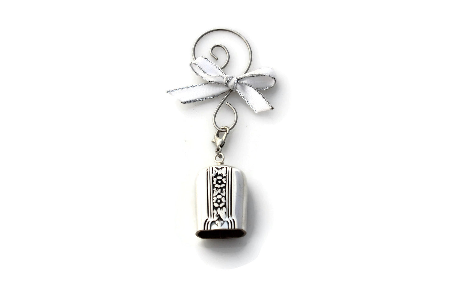 Holiday Ornament Christmas Ornament Angel Bell Ornament Silver Bells Magical Fairy Bell