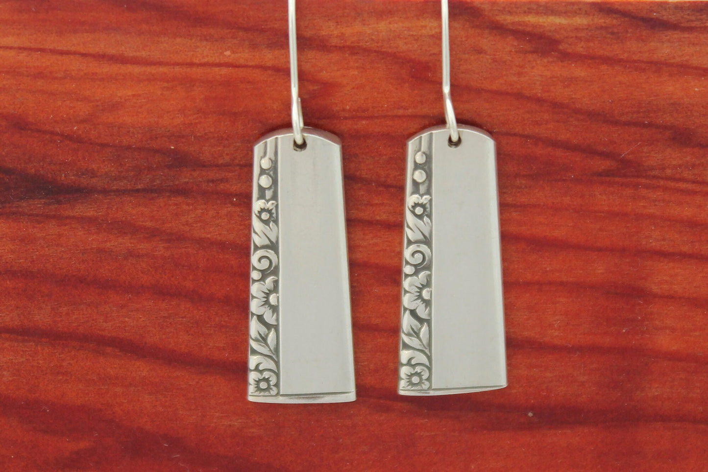 Caprice 1937 Art Deco Spoon Earrings Silverware Earrings