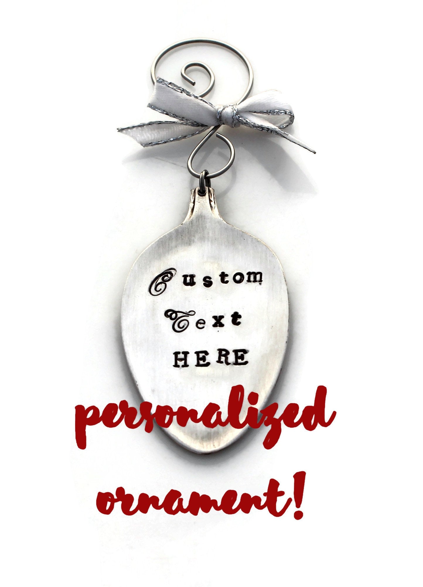 Custom Christmas Ornament Custom Spoon Bowl Personalized Ornament Perfect Stocking Stuffer Gift for Him Gift for Her