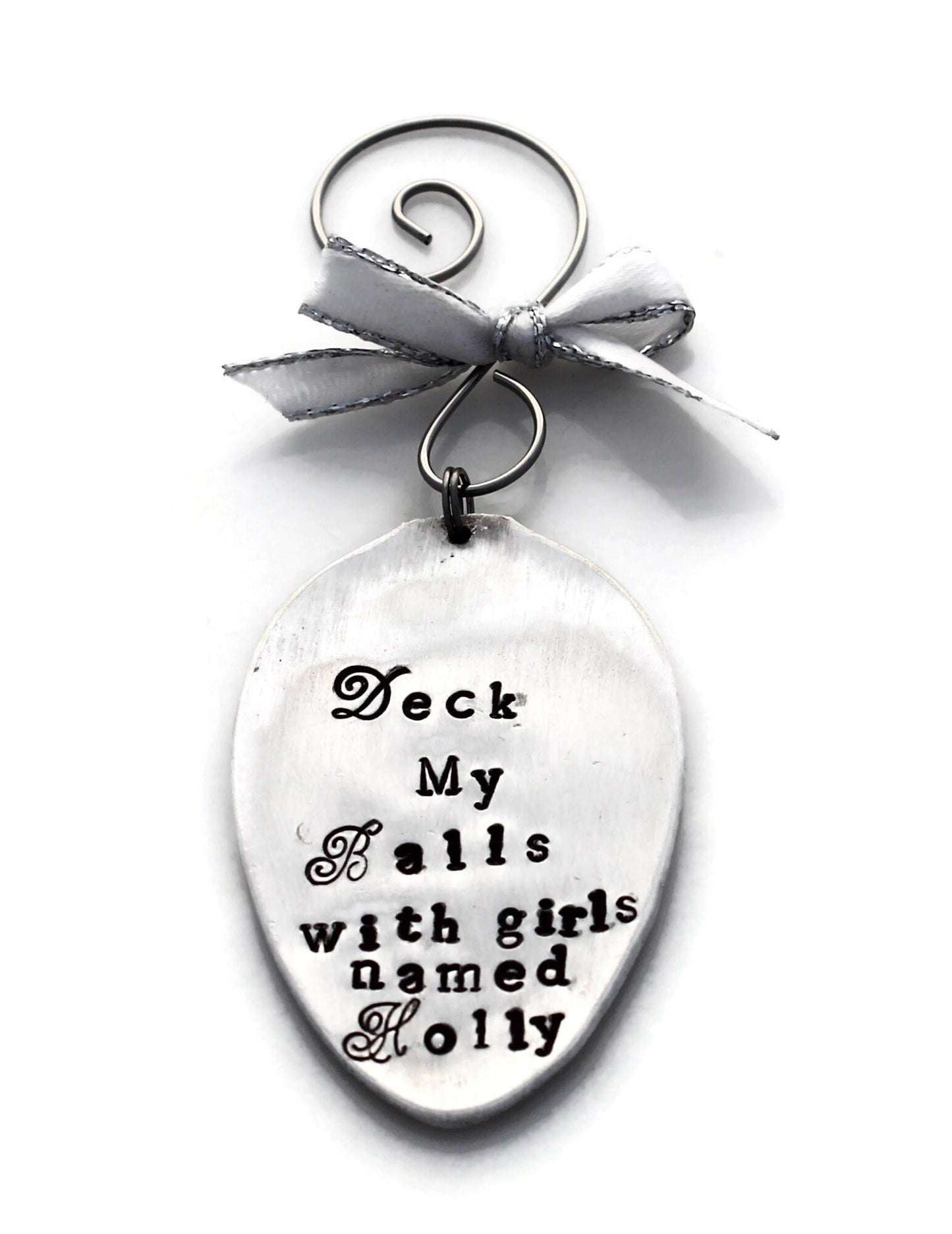 Funny Christmas Ornament Stocking Stuffer Naughty Ornament Tree Ornament Deck the Halls or Deck Your Balls? Gift for Him Gift for Her