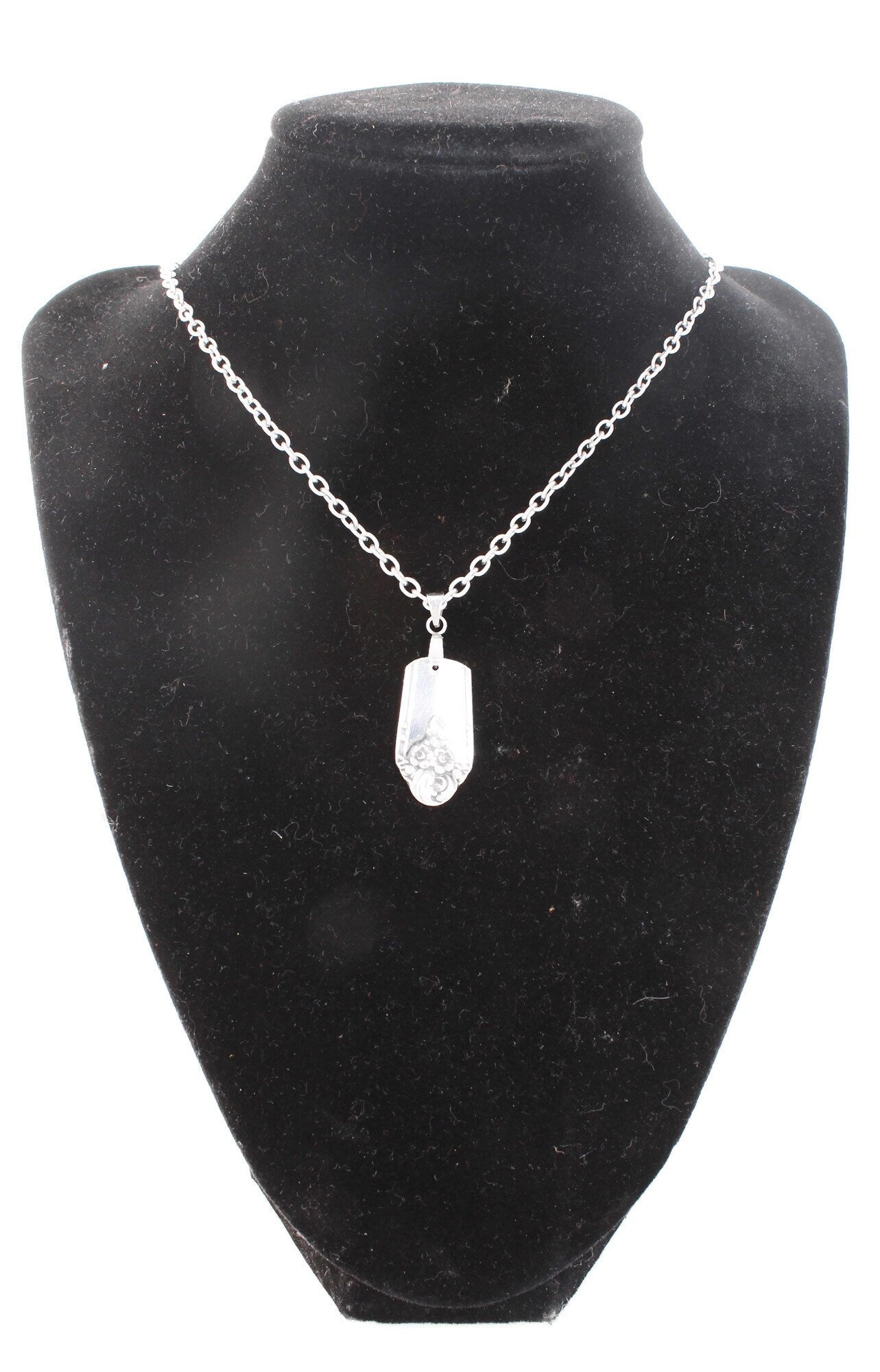 Sweet Briar Floral Necklace 1948 Silverware Jewelry Silverware Pendant