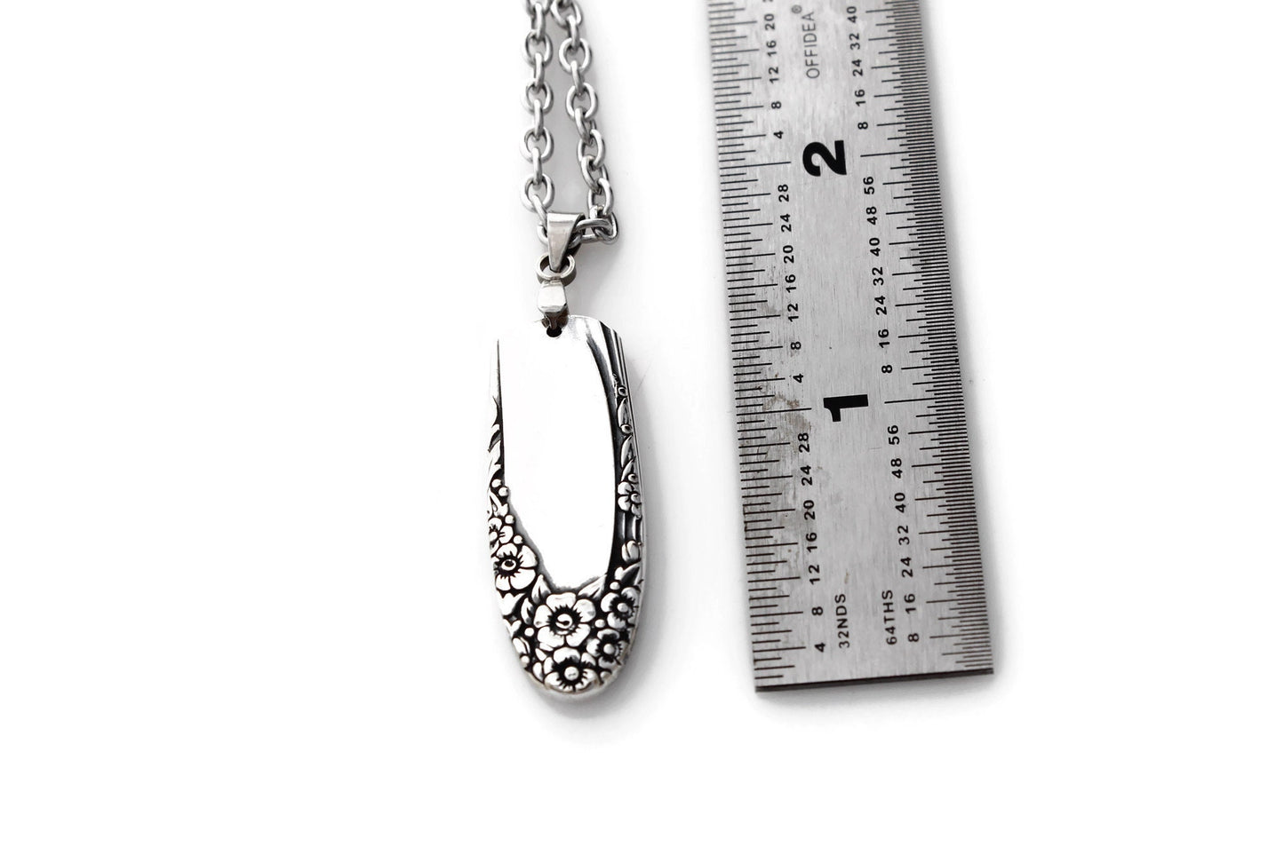 English Garden Floral Necklace 1949 Silverware Jewelry Silverware Pendant
