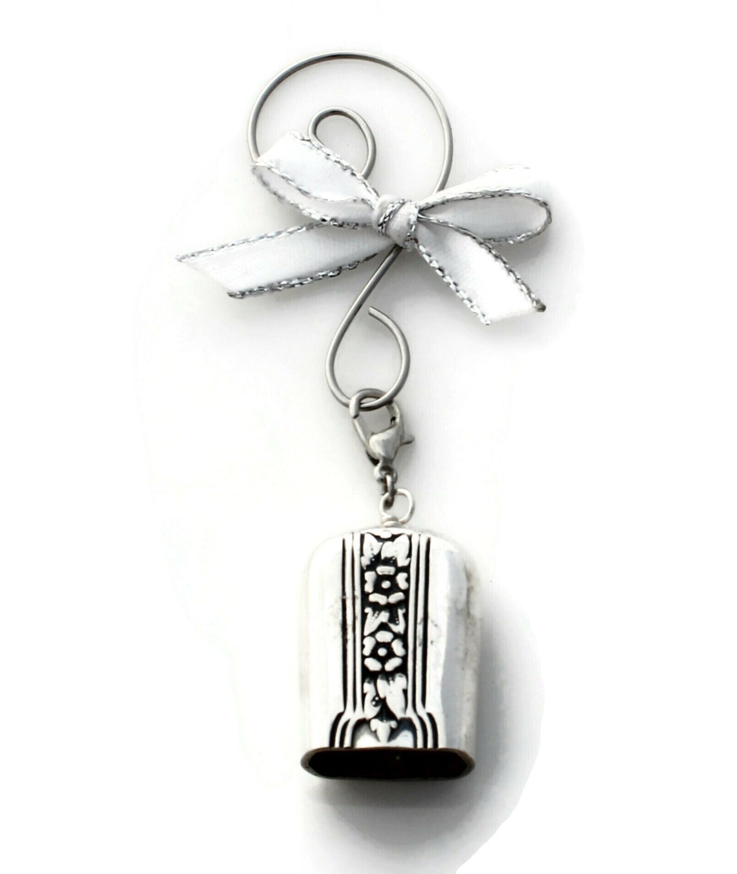 Holiday Ornament Christmas Ornament Angel Bell Ornament Silver Bells Magical Fairy Bell