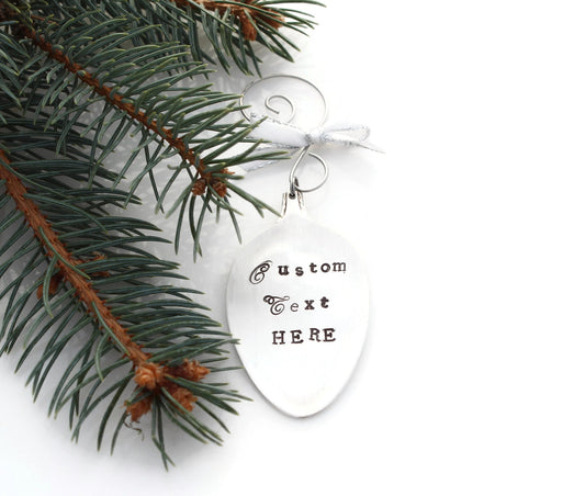 Custom Christmas Ornament Custom Spoon Bowl Personalized Ornament Perfect Stocking Stuffer Gift for Him Gift for Her
