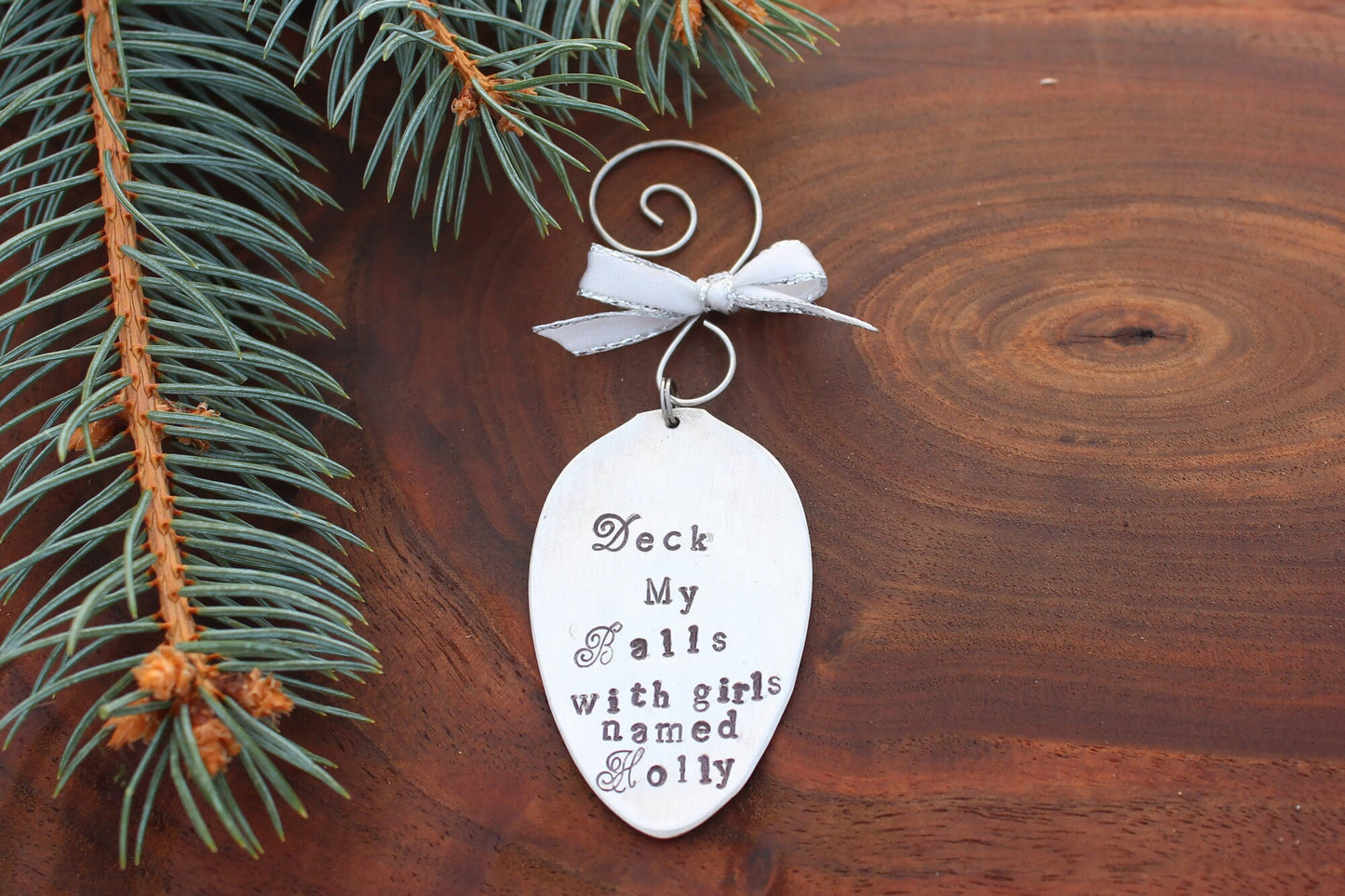 Funny Christmas Ornament Stocking Stuffer Naughty Ornament Tree Ornament Deck the Halls or Deck Your Balls? Gift for Him Gift for Her