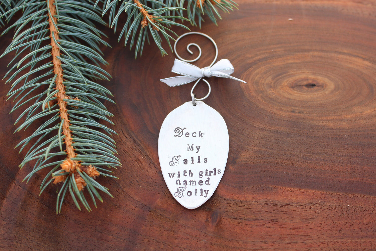 Funny Christmas Ornament Stocking Stuffer Naughty Ornament Tree Ornament Deck the Halls or Deck Your Balls? Gift for Him Gift for Her