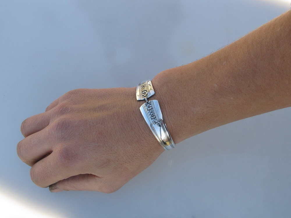 Art Deco Spoon Bracelet Louisiane Floral Bracelet