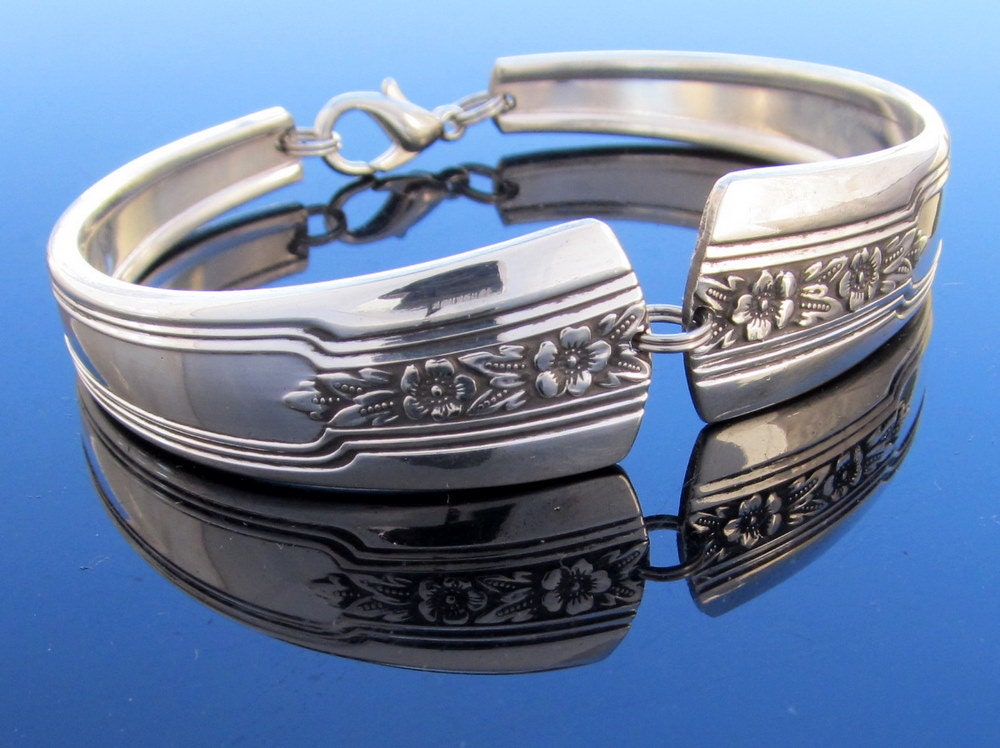 Art Deco Spoon Bracelet Louisiane Floral Bracelet