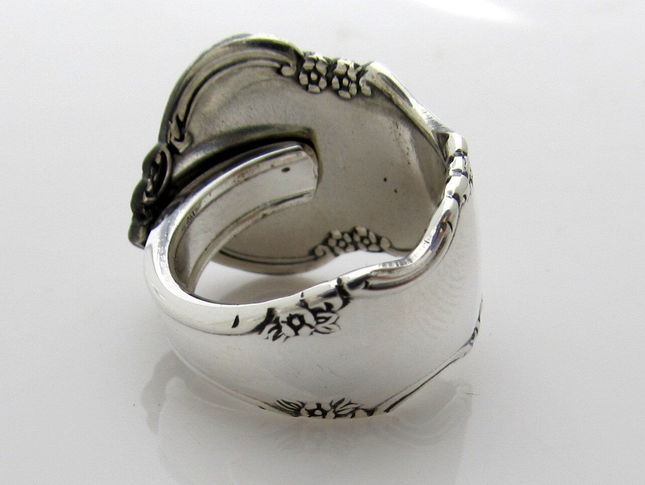 Silverware Spoon Ring Size 3 to 15 Dresden Rose 1953 Flatware