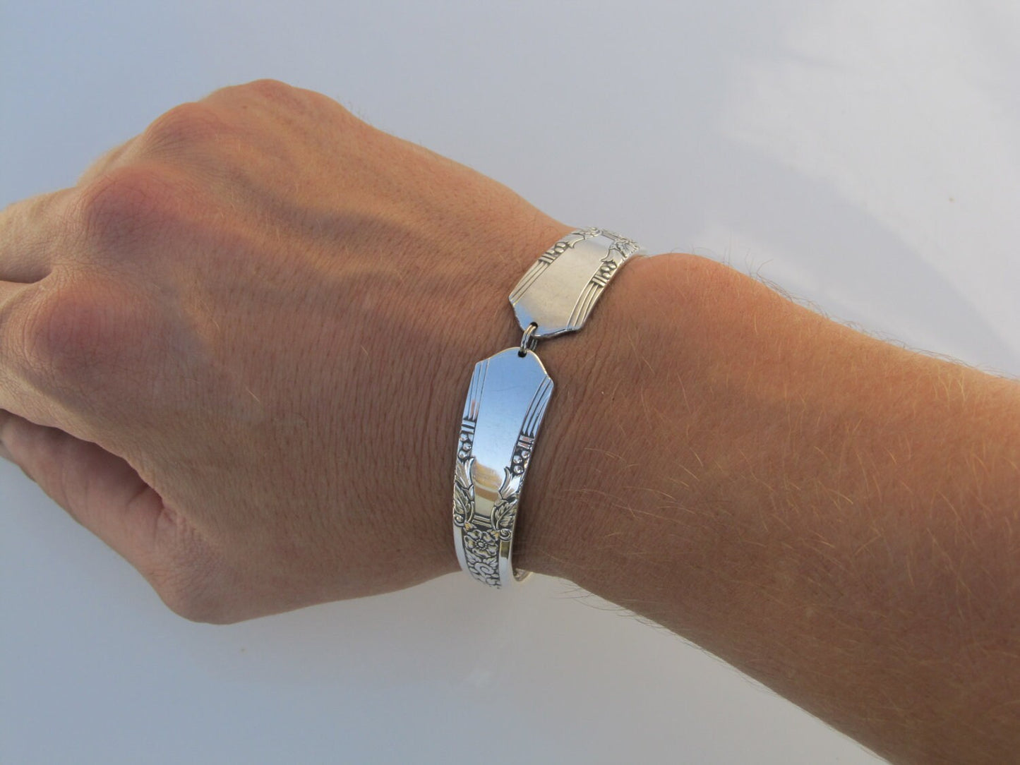 Floral Jasmine Art Deco Spoon Bracelet