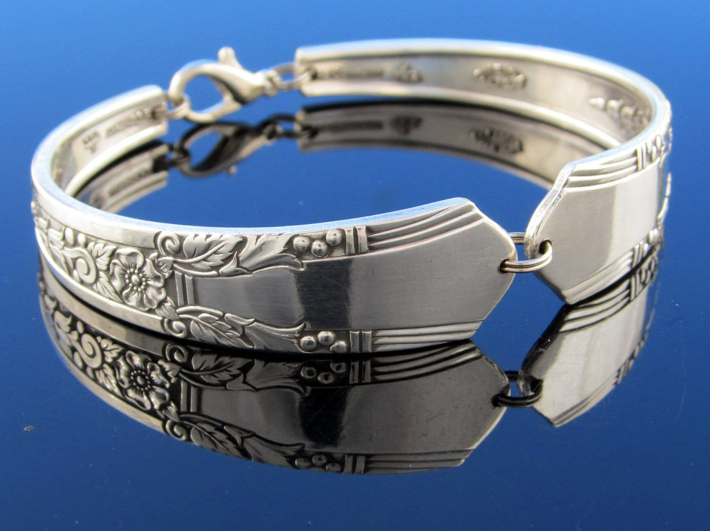 Floral Jasmine Art Deco Spoon Bracelet