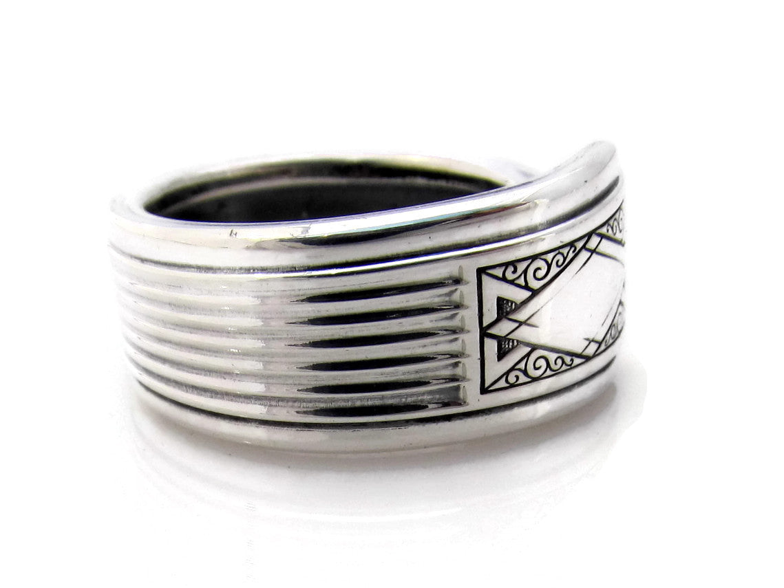 Spoon Ring Noblesse Art Deco Silverware Jewelry