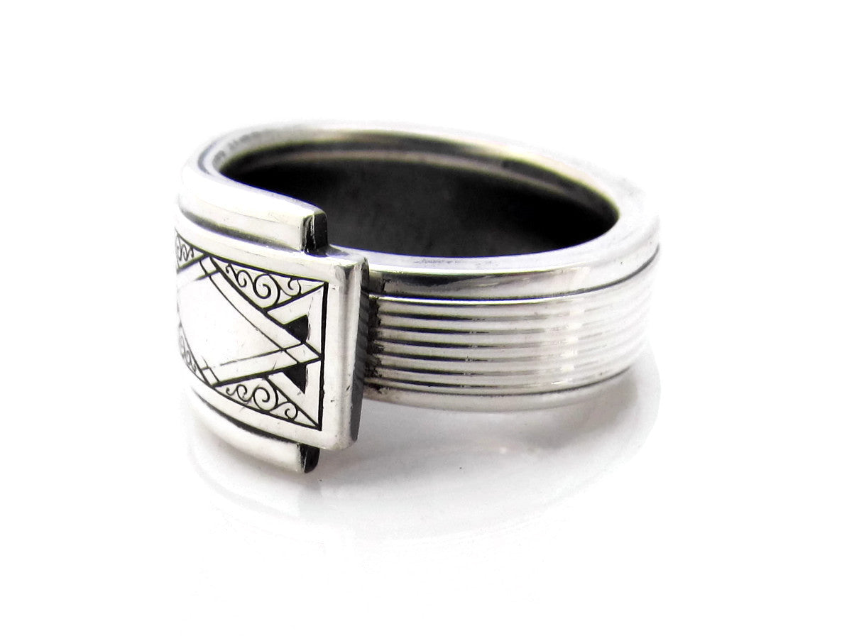 Spoon Ring Noblesse Art Deco Silverware Jewelry