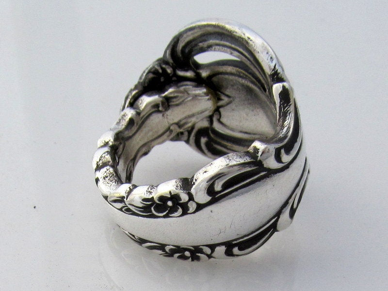 Spoon Ring Countess from 1969 Deep Silver Silverware Jewelry Boho Ring