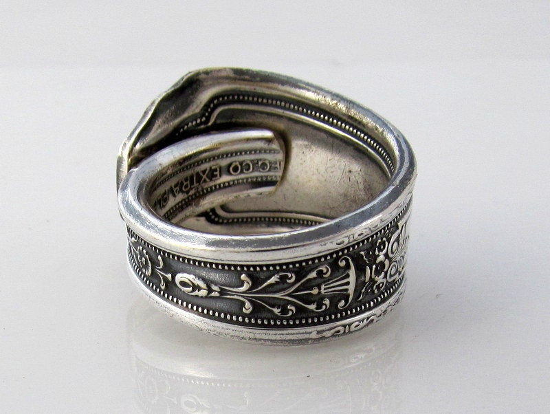 Spoon Ring Chalfonte Art Deco 1926 Choose Your Letter Personalize
