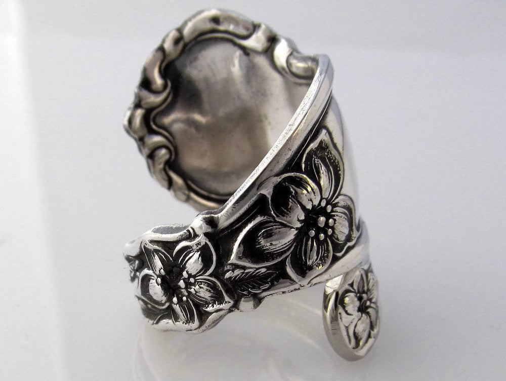 Spoon Ring Wrapped Orange Blossom