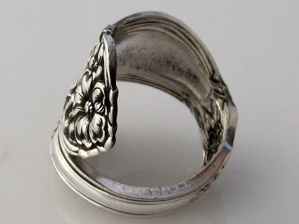 Spoon Ring, Demitasse Size 3- 8 Arbutus Wrapped