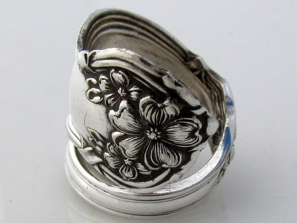 Arbutus Wrapped Spoon Ring Floral Ring