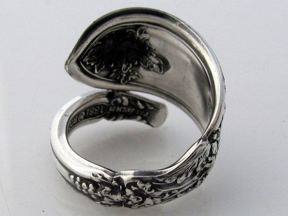 Small Demitasse Spoon Ring La Vigne Dainty Ring Art Nouveau Ring