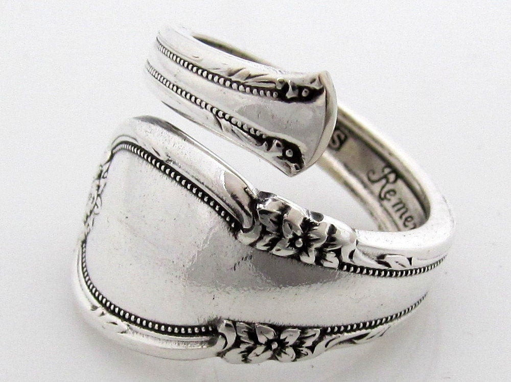 Spoon Ring Wrapped Remembrance Demitasse Sizes 5 - 8