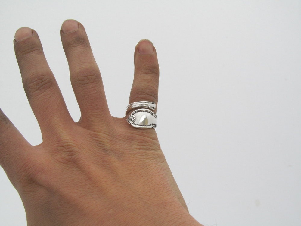 Spoon Ring Wrapped Remembrance Demitasse Sizes 5 - 8