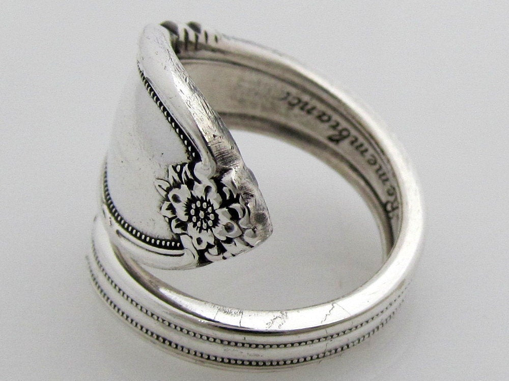 Spoon Ring Wrapped Remembrance Demitasse Sizes 5 - 8