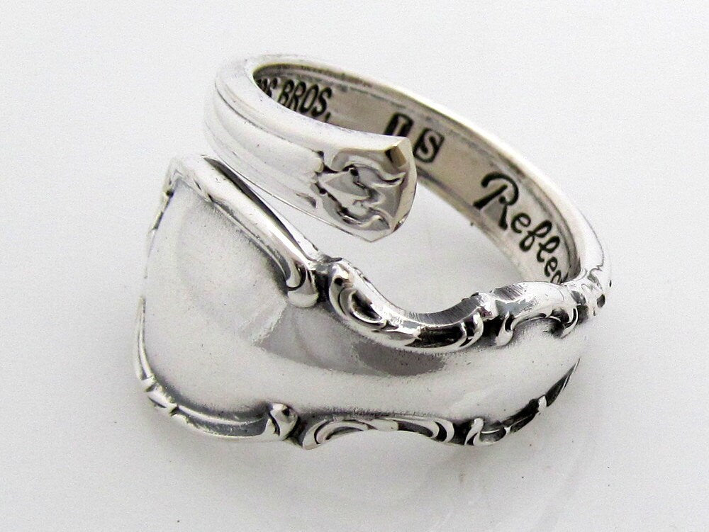 Spoon Ring Reflection Choose Your Size Wrapped Demitasse Sizes 5 - 8